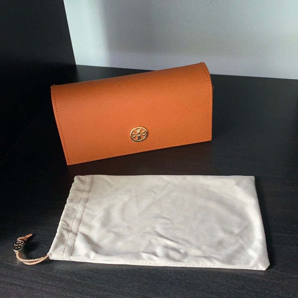 NEW Tory Burch Hard Case w/ Cloth Bag for Glasses